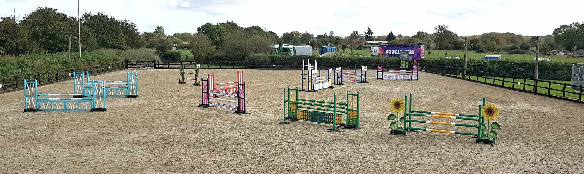 full show jumping course at Parley Equestrian